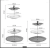 Tallrikar 2/3 lager keramisk fruktplatta eftermiddag te snacks godis bröllop födelsedagsfest dessert kaka display stativ hem tabell