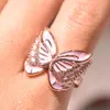 Cluster Rings Silver Color 925 Pink Ring For Women Luxury Wedding Topaz Bizuteria Anillos 1 Gemstone Jewelry Diamond Box