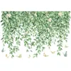 Wandstickers groen blad bloem woning verwijderbare muursticker pvc sticker slaapkamer woonkamer poster zelf adhesieve decoratieve kunst muurschildering 230410