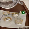 Rings de cluster Novo luxo zirconia cúbica para mulheres moda moda cristal anel de cristal Party Party Feminino jóias de serra wo dhgarden dh31a