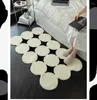 Tapetes preto branco simples grosso para sala de estar pelúcia antiderrapante tapete ins estilo velo tapete quarto fofo cabeceira pé tapete