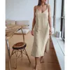 Casual Dresses Gauze Women'S Dress Sexy Adjustable Strap Sleeveless Open Side Maix Long Summer Comfortable Outfit