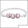 Charmarmband smycken tennis sport basket baseball vax par armband sommar strand present tqfyb droppleverans dhupd