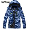 Mensjackor Tacvasen Winter Fleece fodrad jacka foderrockar Termisk varm vandring som går utomhus vindbrytare man 231110