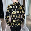 Ternos masculinos Blazers Homens Golden Flower Print Blazers Outono Vestido Formal Smoking Casual Slim Fit Terno Jaqueta / Moda de Alta Qualidade Roupas Masculinas 231110