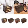 Jewelry Pouches Wooden Box Retro Jewellery Chest With Mirror Classical Case Holder