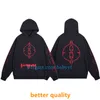 Mens Designer Hoodies Hooded street fashion sweater quality Sweatshirts Hole wear design Womens black top Loose drop shoulder silhouette Unisex Plus size hoodie