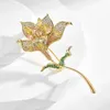 Brosches mode high-end lady elegant magnolia blomma utsökta olika tillbehör stift tillverkare grossist gåvor