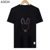 Psychos Bunnys Summer Castary Tシャツメンズレディーススケルトンウサギ2024 New Design Multi Style Men Shirt Fashion Designer TshirtカップルショートボスPolo 875
