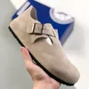 Homens Mulheres Designer Slides Sandálias Soft Footbed Camurça Couro Taupe Mocha Mink Tomilho Mens Moda Ao Ar Livre Chinelos Sapatos Designer com Pele