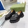 designer casual skor kvinnor läder luggar ensam loafer designer rese g sneaker mode hästbit män platt löpande tränare bokstäver skor plattform loafers med låda