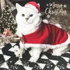 Dog Apparel ATUBAN Pet Christmas Costume Cat Santa Outfit Small Dog Xmas Hat with Cloak Set Cat Year Apparel Cosplay Supplies Head Wear 231110