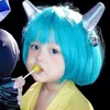 ヘアアクセサリー子供のための偽のフードガールCOSピンクウェーブヘッドプロップ