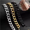 Cadena 511Mm Hombres Pulsera Moda Acero Inoxidable Curb Cuban Link Brazalete Para Hombres Mujeres Hiphop Moda Muñeca Joyería Regalo Gota Dhgarden Dhbpk