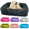 kennels pens Winter Rectangular Large Dog Beds Washable Plush Fluffy Dog Cat Bed Mat Pet Cushion Big Medium Kennel House camas para perro 231109