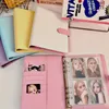 Anteckningar Candy Color A5 Pu Leather Binding Po Card Cover Cute Kpop Loose Collection Book Album Storage Stationery 230408