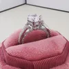 Coeur couronne laboratoire bague en diamant 925 en argent Sterling fiançailles bagues de mariage pour les femmes promesse de mariée fête bijoux cadeau