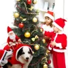 Dog Apparel 1pc Pets Christmas Costume Santa Claus Horse Riding Apparel Ski Funny Pet Cosplay Costume Year Warm and Frost Pet Supplies 231110