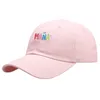 European Hip Hop New Baseball Cap broderade toppade kepsar Färgbrev Sun Hat grossist