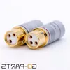 Freeshipping Tellurium miedzi 3 -pinowy mężczyzna Kobieta XLR Złącze MIC Snake Wtyk Adapter 24K Gold Slated for HiFi Audio Amp Mikrofon DIY Jithu