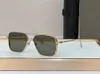 Luxury Brand Designer Vintage Mens Solglasögon Män kvinnor Metal Square Flat Top Sun Glasses Outdoor Lunette Lentes 157