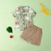 Conjuntos de roupas da criança do bebê meninos cavalheiro dos desenhos animados animal impressão t camisa topos shorts roupas 3 meses menina adolescentes para meninas queda