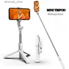 Selfie Monopods 2 Unids / lote Telescópico Inalámbrico Selfie Stick Plegable Mini Trípode Bluetooth Control Remoto Para IOS Android Smartphones Soporte Q231110