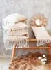 Yastık Mom's Yard Macrame El yapımı kapak pamuk iplik yastık kılıfı bohemia fas kanepe dekoratif üst düzey gif