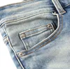 Jeans da uomo nuovi Jean Hombre europeo Lettera Star Uomo Ricamo Patchwork Strappato per pantaloni da moto di marca di tendenza Skinny da uomo