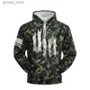 Sweats à capuche pour hommes Sweatshirts drapeau américain sweat à capuche camouflage hommes vêtements 3D USA patriotique imprimé nouveau dans les sweats à capuche femmes Harajuku mode y2k pull de poche Q231110