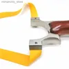 Jakt slangar nya katapult utomhusjakt kraft slingshot ttf sikt platt gummi bälte slingshot fast trä hand stains stål q231110