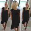 Boho Style femmes robe en dentelle été lâche décontracté plage Mini balançoire robes en mousseline de soie