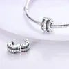 Perles rondes originales en argent 925 livres, breloques à clip en argent étoile lune fermoir bouchon Beadr, bracelet Pandora compatible, perles