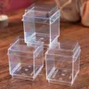 Set di stoviglie 10 pezzi Coperchi per piccole ciotole Bicchieri da dessert usa e getta Plastica trasparente Shooter Square Mini Container S Square