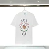 Casablanc Mens Camisetas Conjuntos 24ss Designer Camisas Imprimir Mens Camisa Casual Mulheres Soltas Seda Casablacnca Camisa Mangas Curtas T-shirt de Luxo de Alta Qualidade Tees 10E0