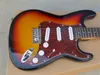 Custom Brown Sunburst John Mayer Guitare électrique Sunburst trois tons rouge tortue Pickguard Chrome Vintage Tuners