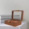 Bolsas de jóias Caixa de exibição de relógio de madeira 3 slots organizador caixa de armazenamento com tampa