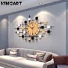 Wall Clocks Wooden Clock Modern Design Nordic Vintage Big Living Room Quartz Mordern Home Decor K217