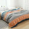 Blankets Double-sides Cotton Muslin Blanket Bed Sofa Travel Breathable Bohemia Folk Large Soft Throw Para