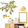Adesivos de parede desenho animado árvore frutífera adesiva de parede de pássaro sala de estar papel de parede adesivo 230410