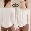 Desginer Aloo Yoga Tops Terno Feminino Secagem Rápida Terno Fitness Esportes Top Treinamento Roupas de Manga Comprida Correndo Cobertura Outono e Inverno