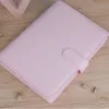 Блокноты A6 PU Leather Lief Leaf Book Cover Cover Macaroon Color Diy Расписание дневника.