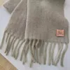 Lenços 2023 outono inverno branco mohair lã cachecol feminino engrossado e quente alpaca casal moda envoltório com borla xale