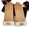 Cinco Dedos Luvas Mittens Luva Luvas de grife Luvas de pelúcia de alta qualidade à prova d'água para homens e mulheres Design de luvas de cinco dedos para mulheres