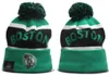 قبعات الرجال Celtics Beanies Boston Beanie Hats جميع الفرق الـ 32 متوترة مُحاكمة بومب بوم مخطط صوف دافئ USA College Sport Cape Hockey Cap for Women's A8