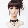 Girocollo nero vintage in pizzo cuore strass catena pendente nappa collana da donna punk elegante lusso goth chocker coppie gioielli per feste