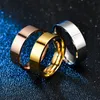 Men's Stainless Steel Ring Simple 4mm Glossy Rings for Women Men Couple Wedding Rings Punk Hip Hop Jewelry Gift Wholesale