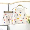 Clothing Sets Boys and Girls Set Baby Summer Plain Cotton Sleeveless Tank Top ShirtTrouser Set 2 Pieces 0-6T 230410