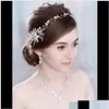 Haar sieraden sier kleur kristal parel bruids hoofdband tiara wijnstok kopstuk decoratieve vrouwen accessoires sqril drop levering dhnrj
