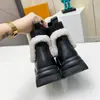 Luxus Designer Stiefel Damen Rhombus Booties Leder Stiefeletten Plateau Schwarz Colorblock Flache Stiefel Größe 35-41